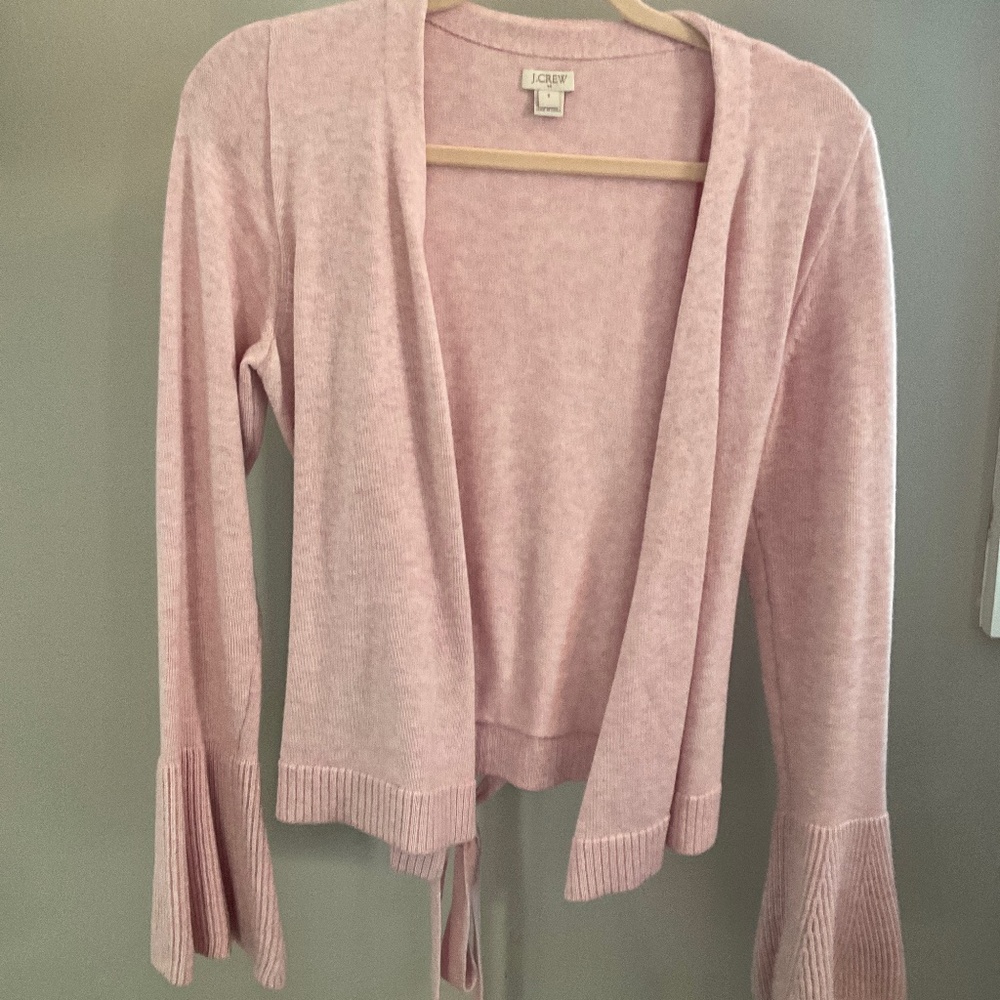 J Crew Pink Heather Sweater | Size S | Bell sleeves